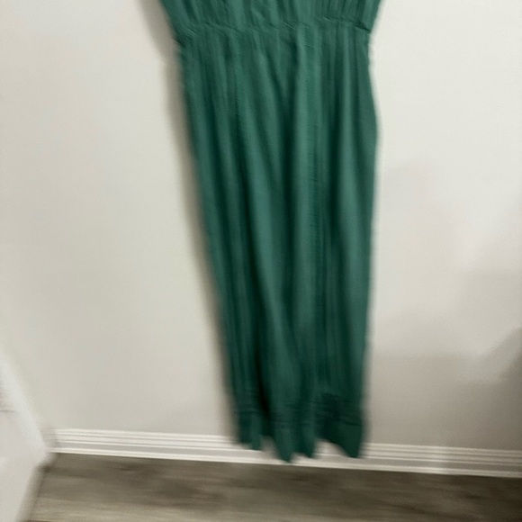 Matilda Jane Down In The Valley Maxi Dress Green Lace Trim Sleeveless Women Sz L - Picture 6 of 12